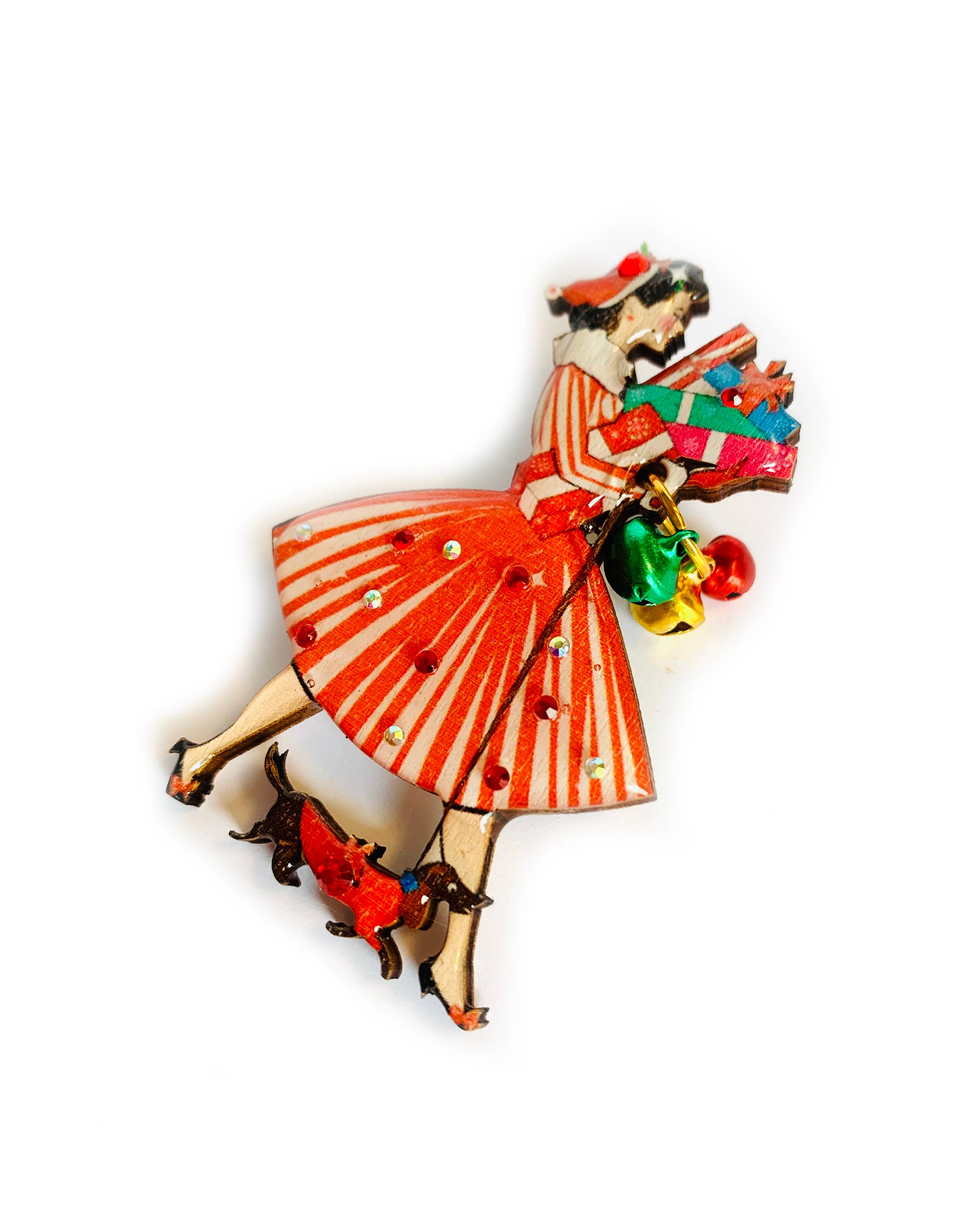 Rosie Rose Parker - Wholesale Brooch - Retro 1950s Christmas brooch Christmas jewellery uk jewllery2