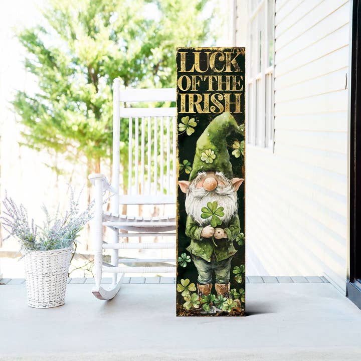 Luck Of The Irish St. Patrick’s Day Porch Sign | Wooden Entryway Decor | UV Print | Front Porch Plaque | Festive Home Decor | 3 Sizes for wholesale by TX USA Corporation