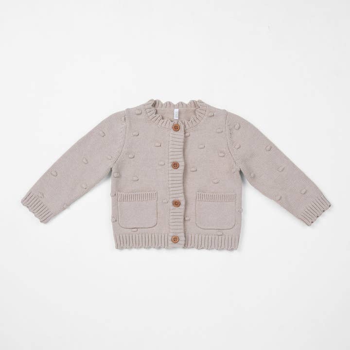 The Cute Girl Cardigan | Chestnut for wholesale by Princess and Papa