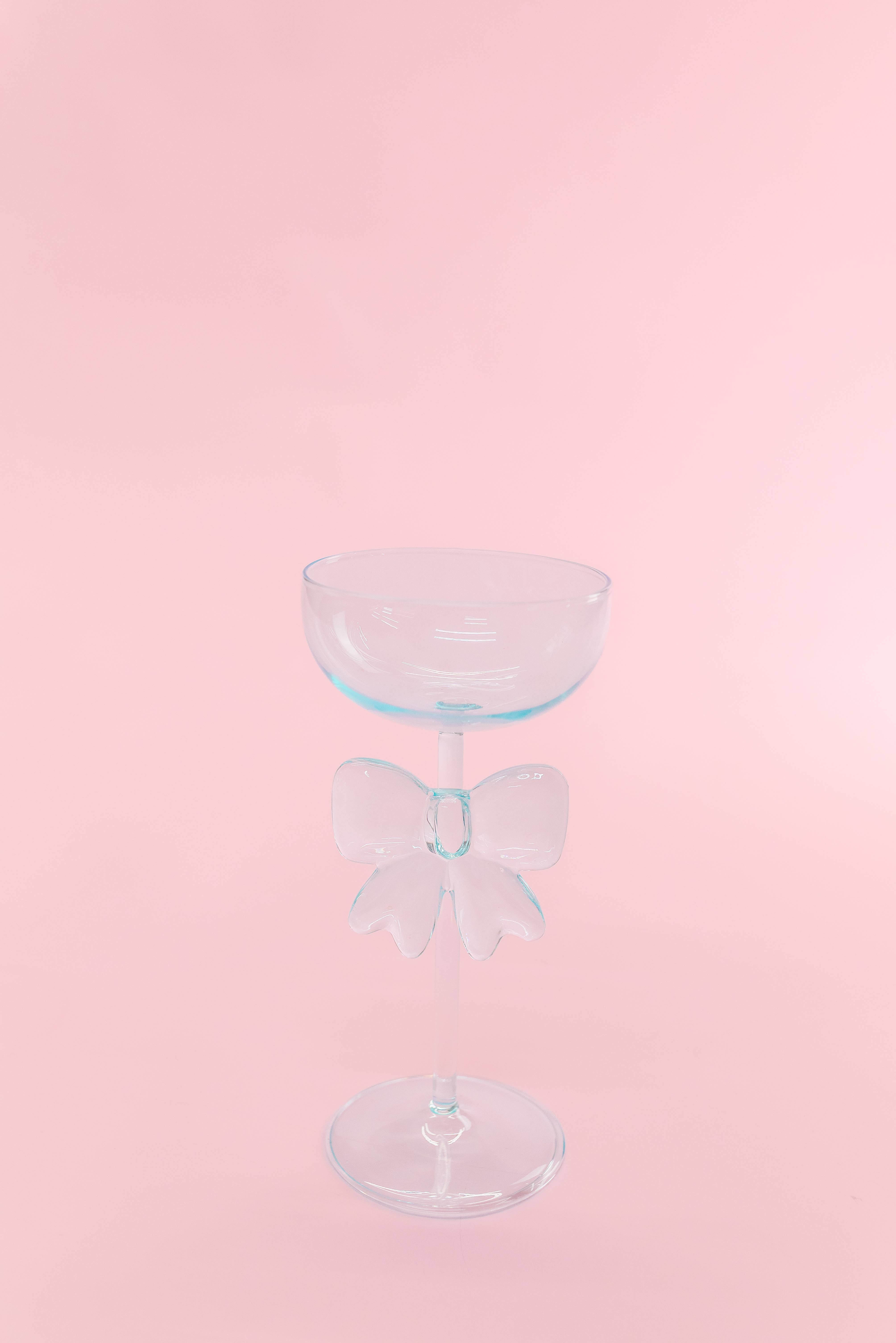 Rock Paper Scissors - Wholesale Wine Glass - Bow & Bubbly - Pink Coupe Wine Glass 2