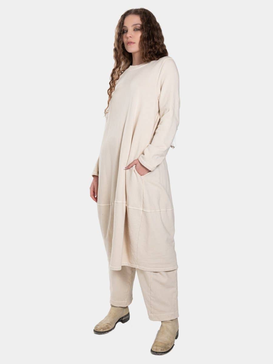 Baci & Amici Fashion - US Continental - Wholesale Dress - Women's - Knit Collar Midi Sweatshirt Dress16