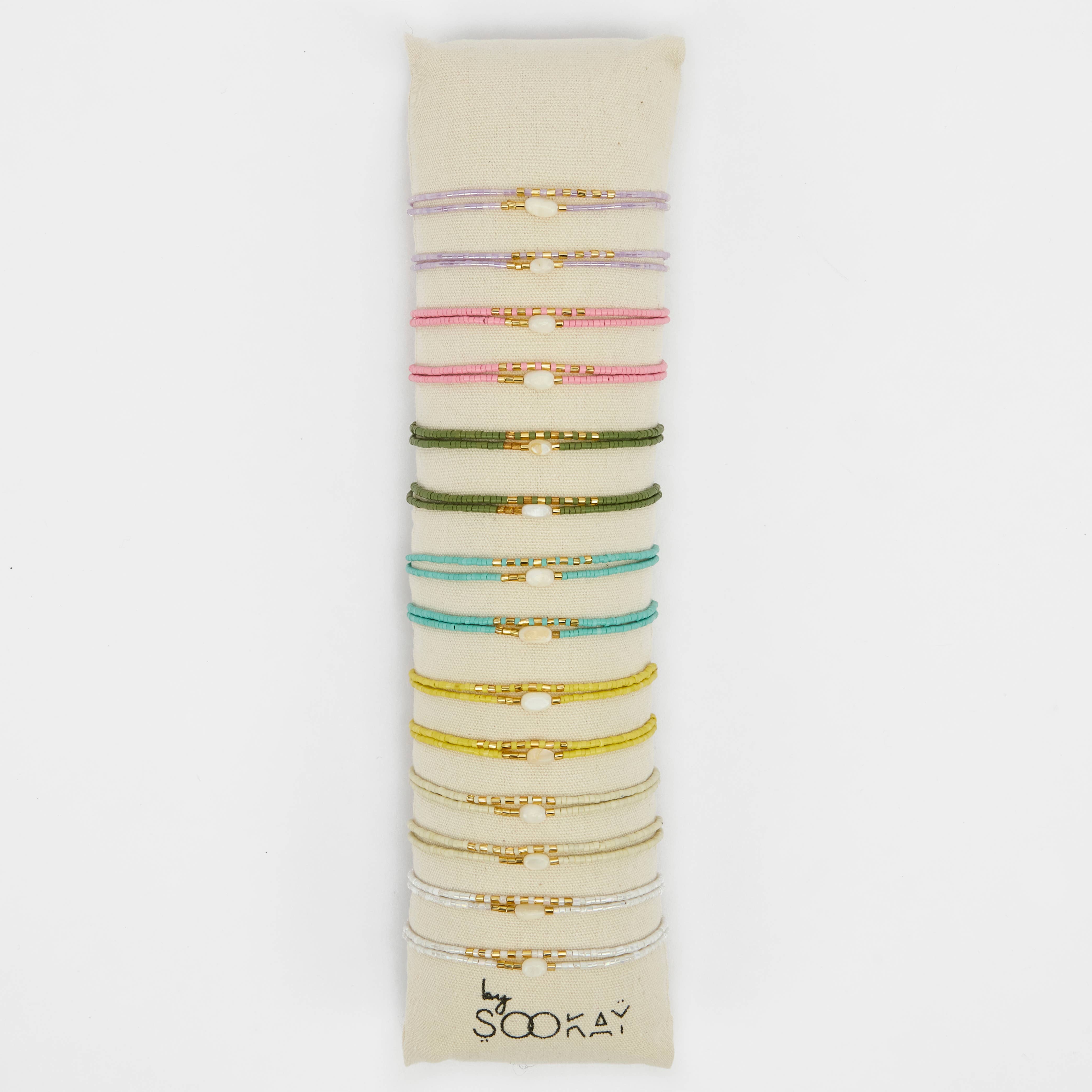 By Sookay – wholesale Beaded bracelet – Double bracelets, raw handmade mother-of-pearl0