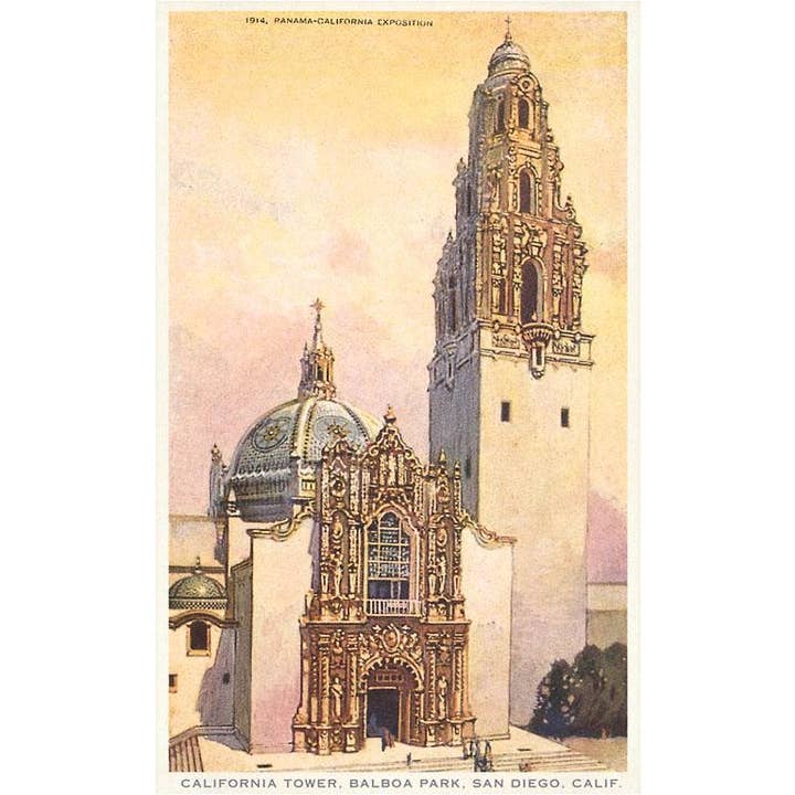 Postkort SD-55 Museum of Man, Balboa Park, San Diego, Californien for engroshandel hos Found Image Press