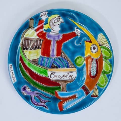 Round Plate DS 18 cm PT18DS-49 for wholesale by Ceramiche De Simone