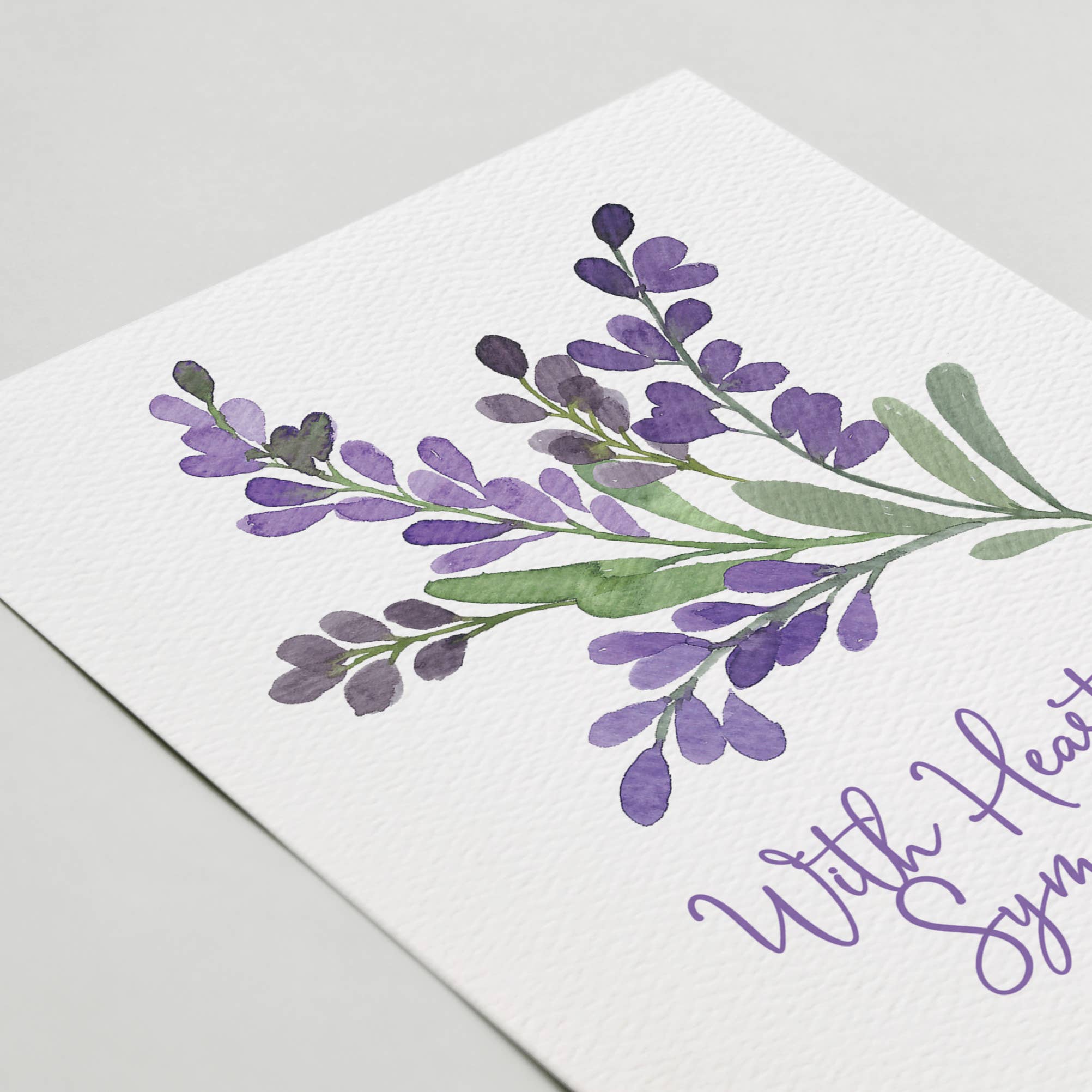 Blue Thistle - Wholesale Sympathy Card - With Heartfelt Sympathy, Grief Card, Condolence card, Loss1