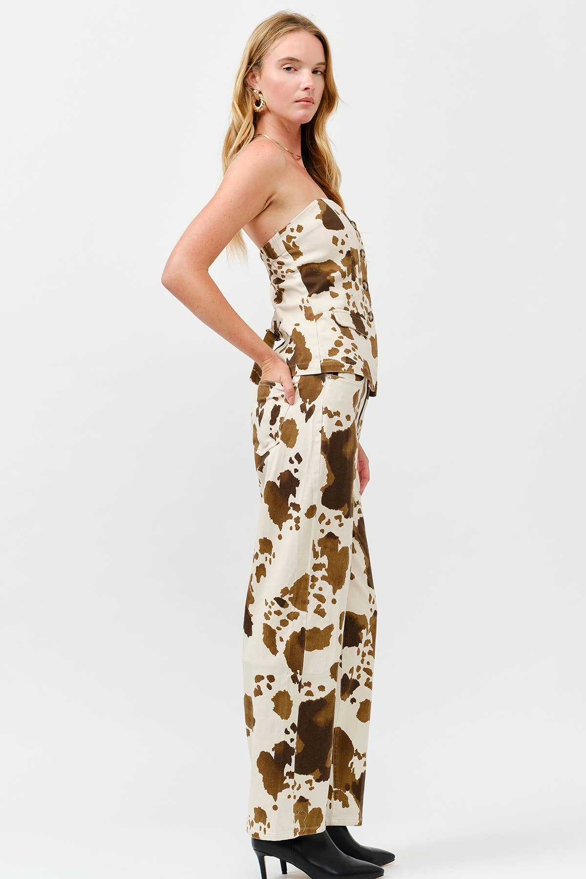 MULTI Fall Pre-washed cow-print baggy pants for wholesale on Faire7