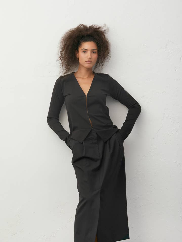 Jersey Cardigan for wholesale by A LINE