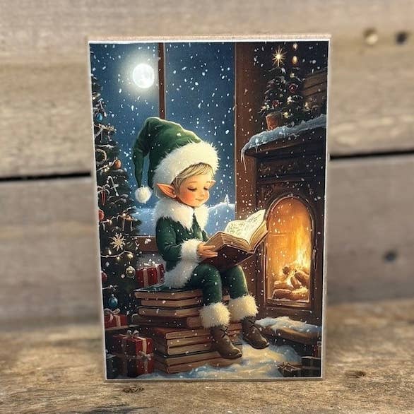 HMK346B Bloc Elf Vert pour la vente par JanMichaels Art & Home