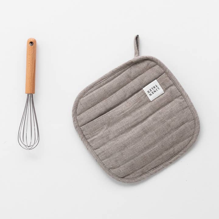 Linen Tales (We cover U.S. import duties) – wholesale Oven mitt/pot holder – Natural Linen Potholder0