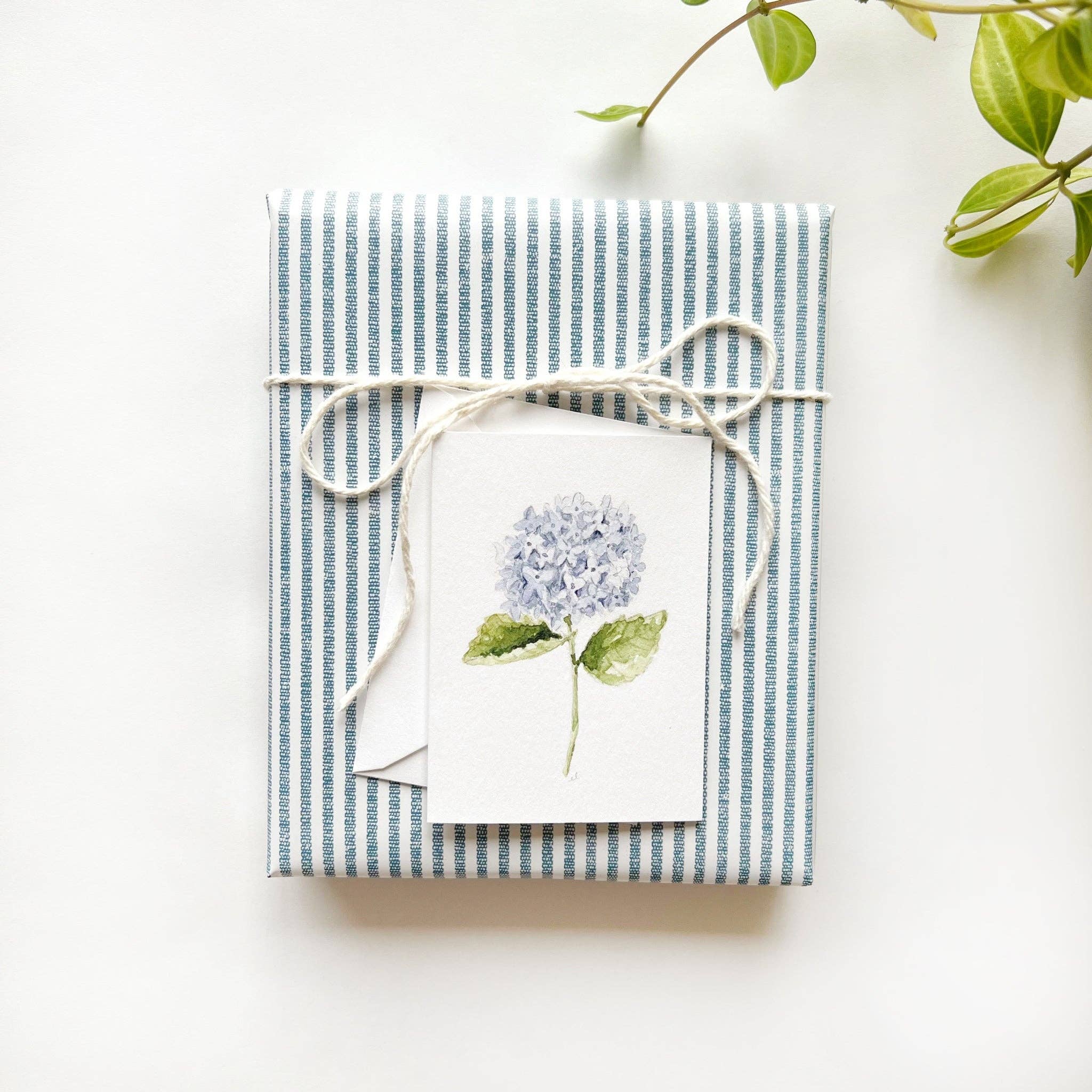 emily lex studio - Wholesale Stationery/Notecard Set - hydrangea stem mini notecard1
