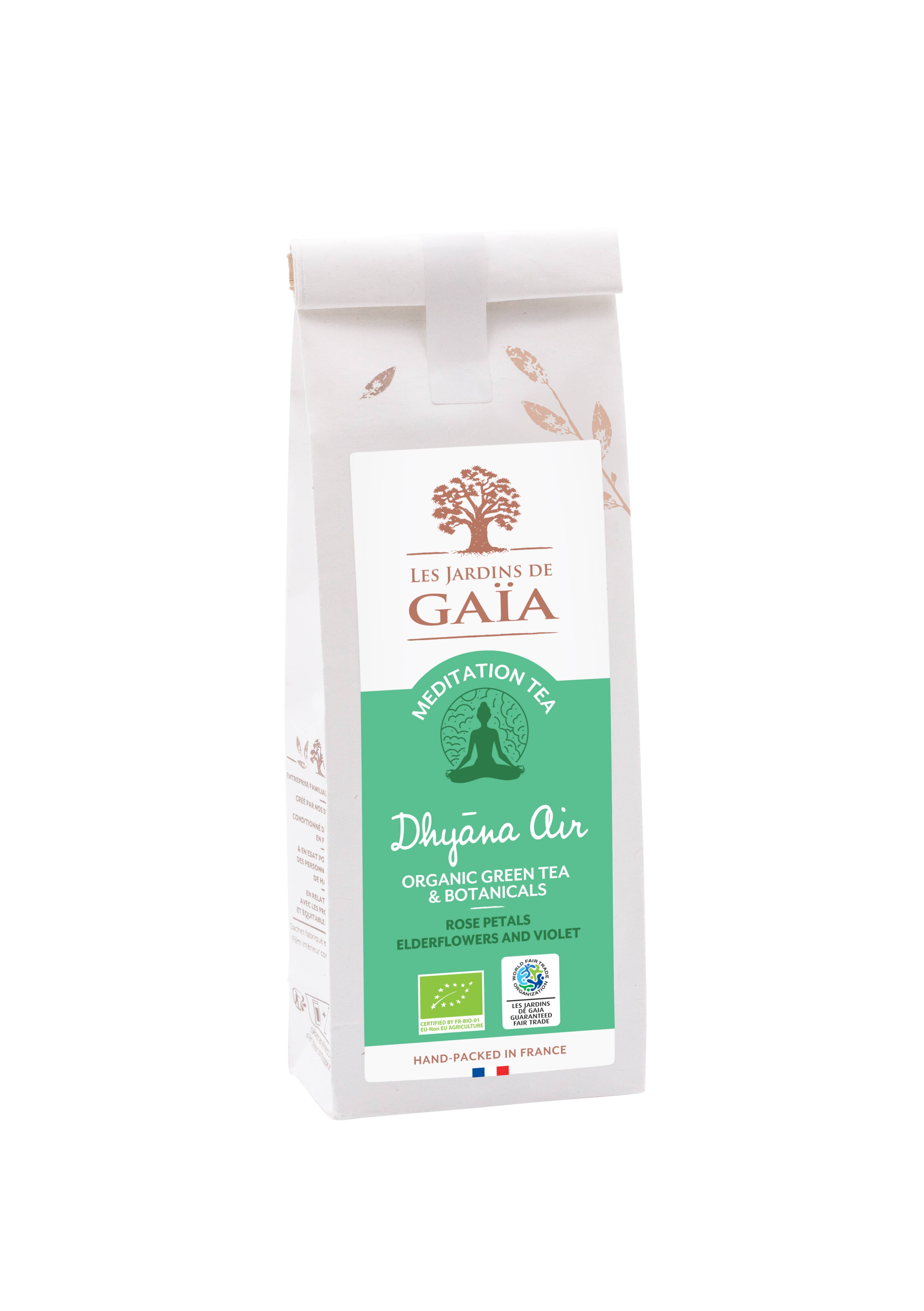 Les Jardins de Gaïa / Terra Madre – wholesale Loose tea – Dhyāna AIR, organic meditation green tea blend0
