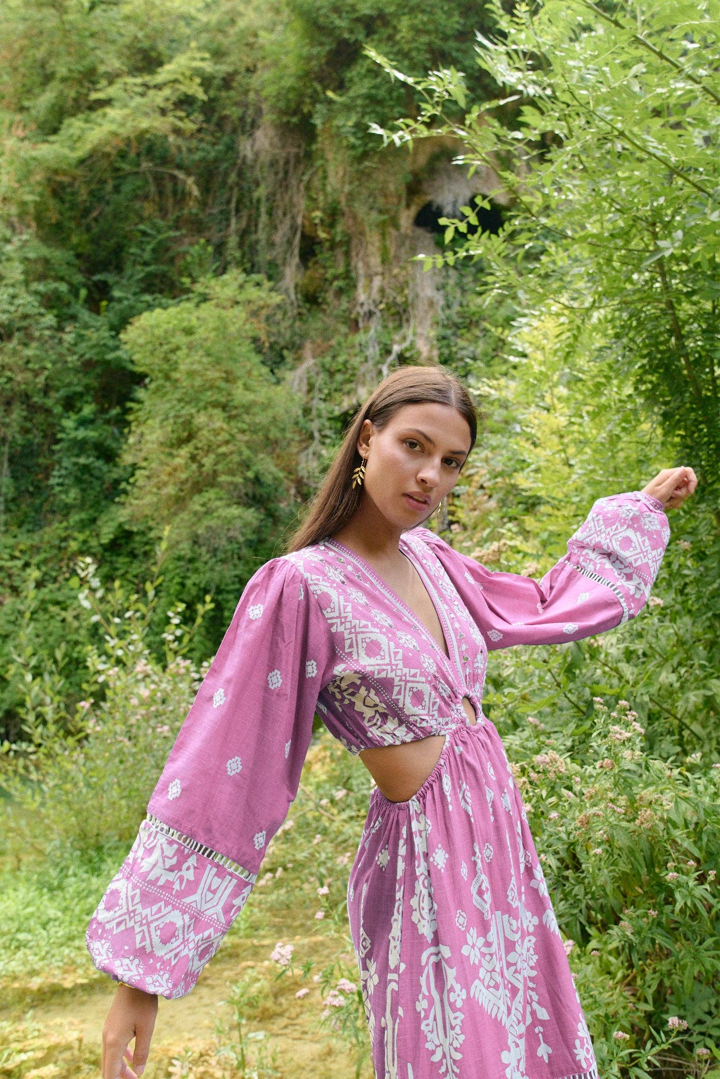 Piti Cuiti - Vendita all'ingrosso Vestito - Donna - ABITO A TAGLIO LUNGO GRECIA ROSA1