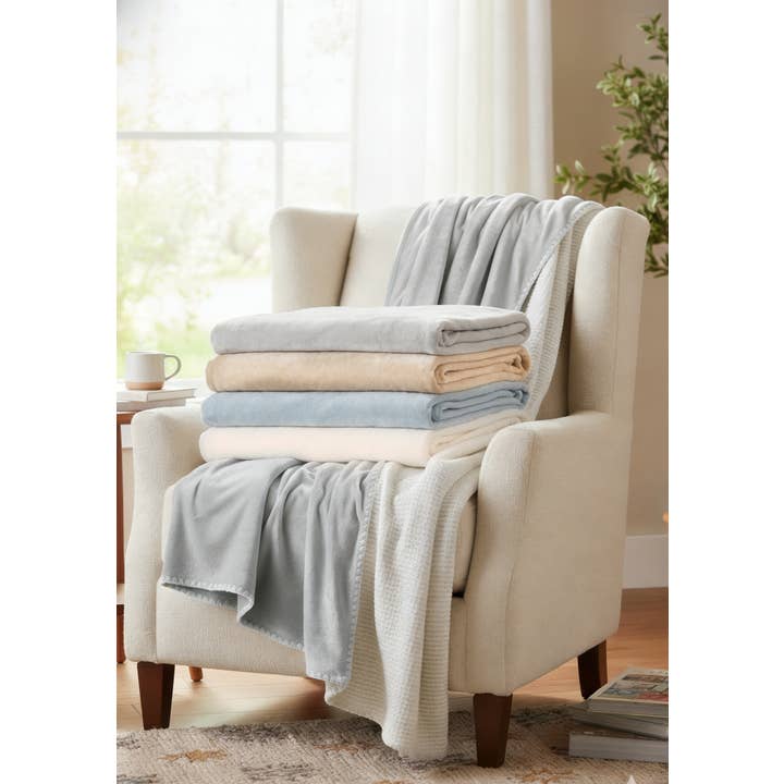 Embossed Waffled Throw - 50'' × 60'' (130 × 150 cm) for wholesale by FLUFFERY