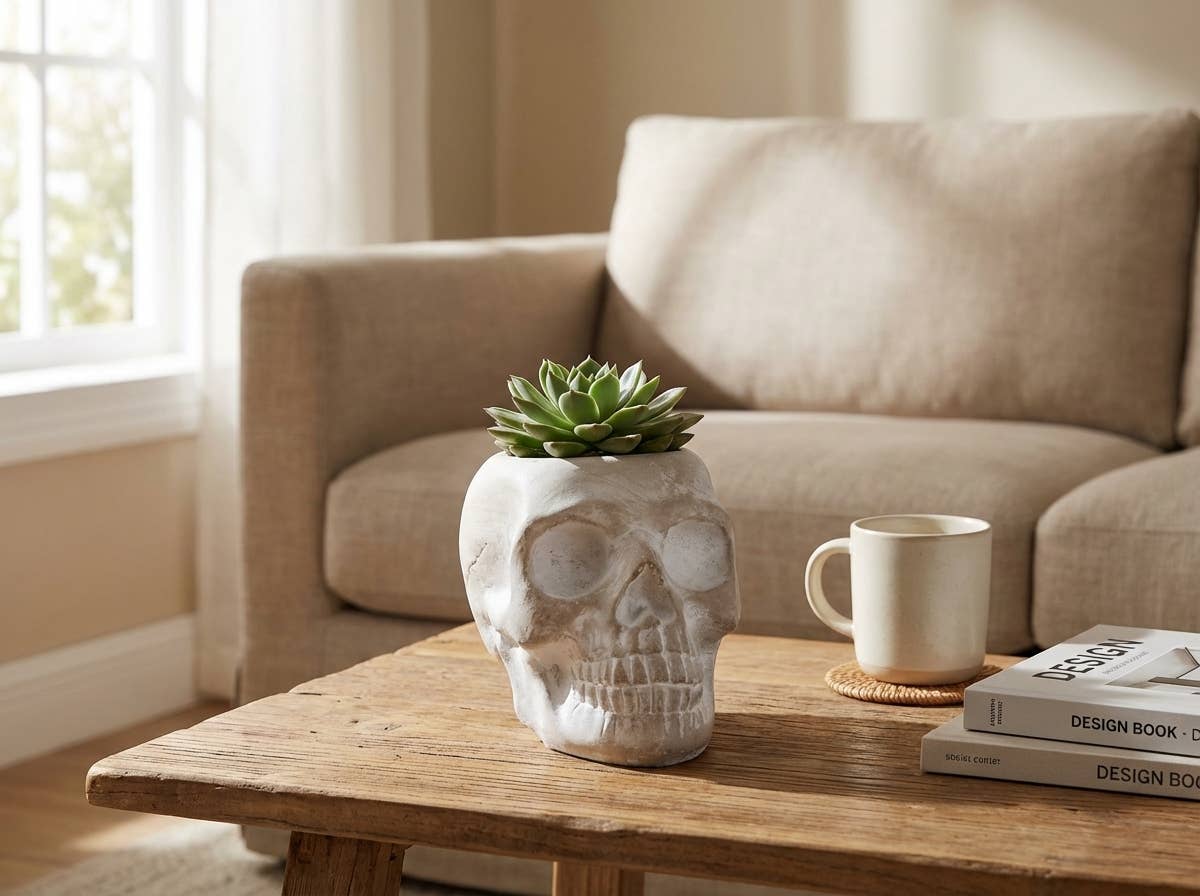 Flora Bunda Inc - Wholesale Plant Pot - Mini Skull Planter2