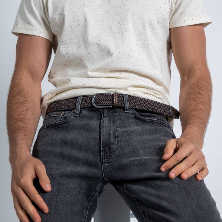BILLYBELT - Wholesale Belt - Men's - Havana elastic braided belt