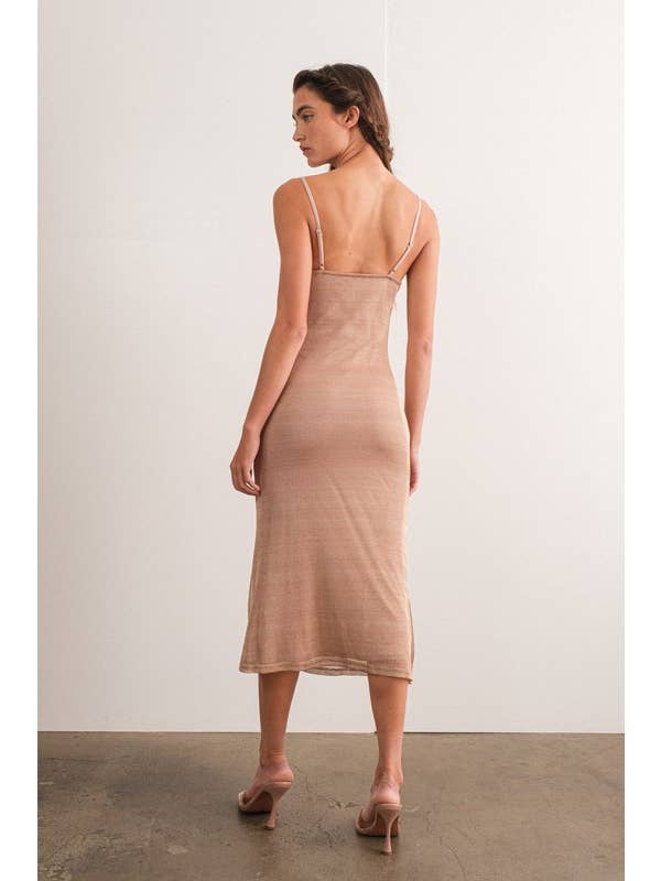 Copper PD17376 - Eden Metallic Cami Midi Dress for wholesale on Faire3