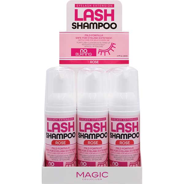 Majestic Wholesale – Engroshandel Falske øjenvipper – Eyelash extension shampoo uden irritation, ren rose og ferskenduft (6 stk.)1