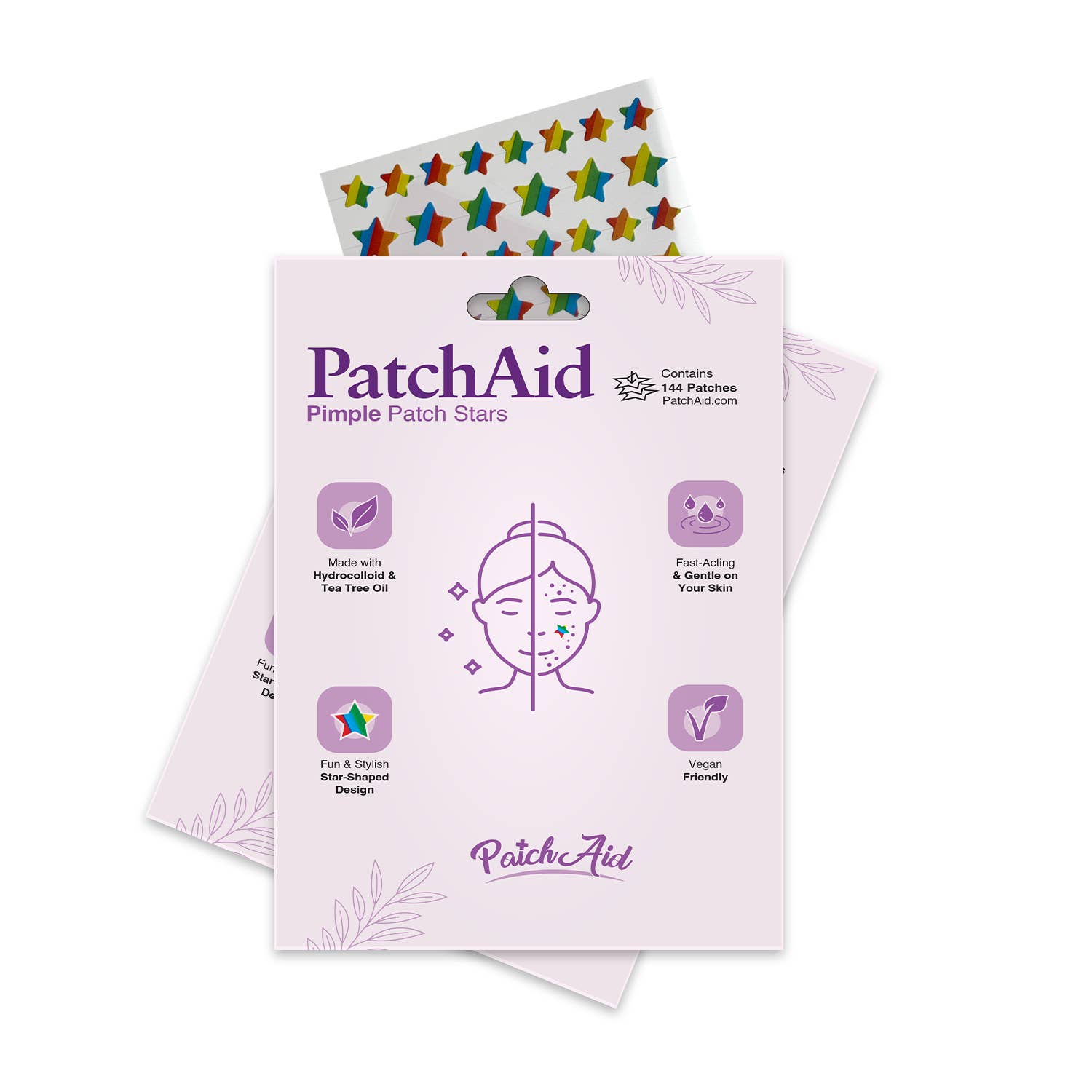 PatchAid - Wholesale Hydrocolloïde acnepleister - Puistpleister Sterren - Trendy Behandeling voor Puistjes