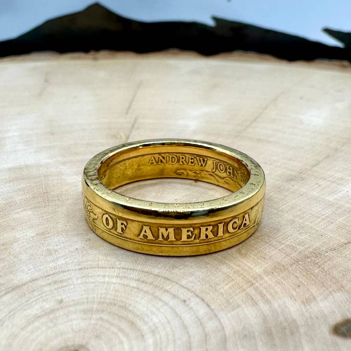 Mountainstruck Coin Rings and Jewelry - Wholesale Dangle Earrings - Presidential Dollar Coin Ring (reverse)9