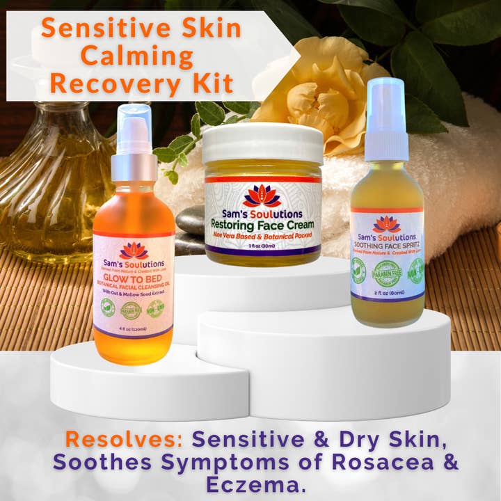 Conjunto de Recuperação Calmante para Pele Sensível por atacado de Sam's Soulutions Plant-Based Beauty