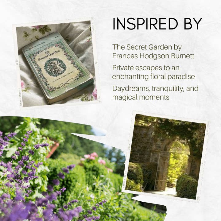 Fervor Candle Company - Wholesale Jar/Filled Candle - The Secret Garden 10oz Soy Wax Book Inspired Candle