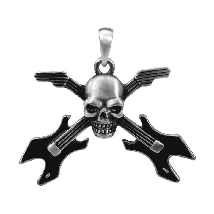 Skull Guitar Pendant for wholesale by Pacific Trading