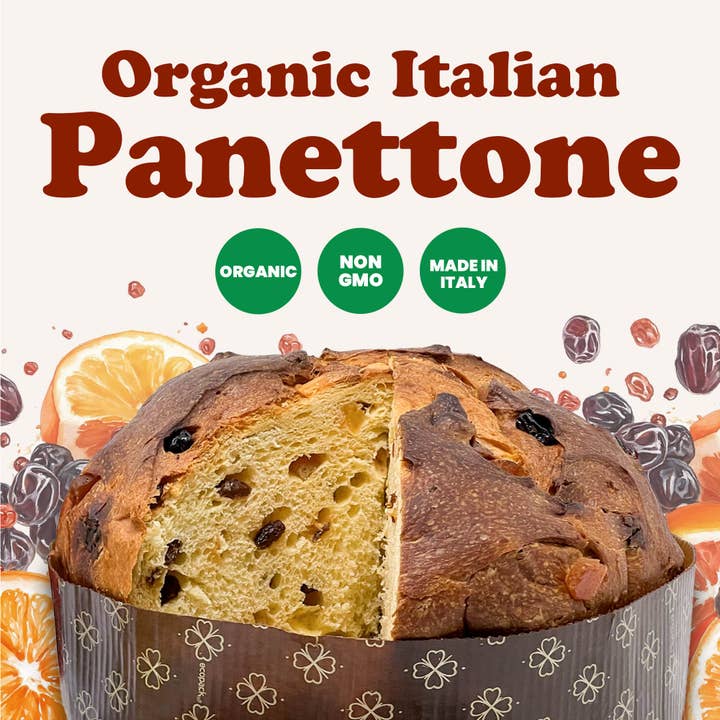 Food To Live - Wholesale DIY Food Kit - Organic Italian Panettone - Authentic Artisan-Made, Non-GMO