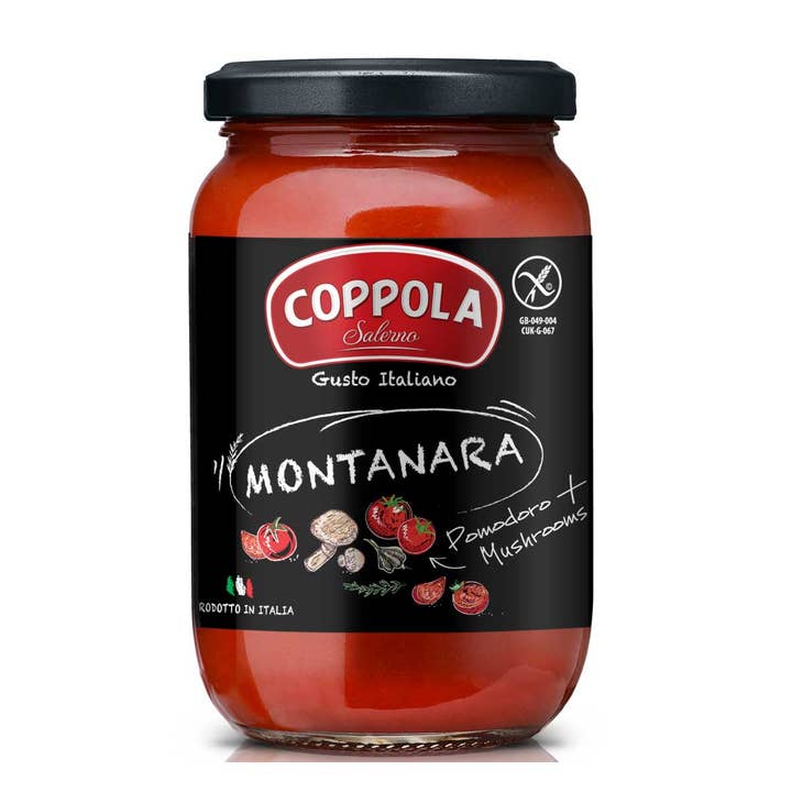 Gourmica – Großhandel Pastasoße – Coppola Montanara-Sauce mit Champignons (350g)