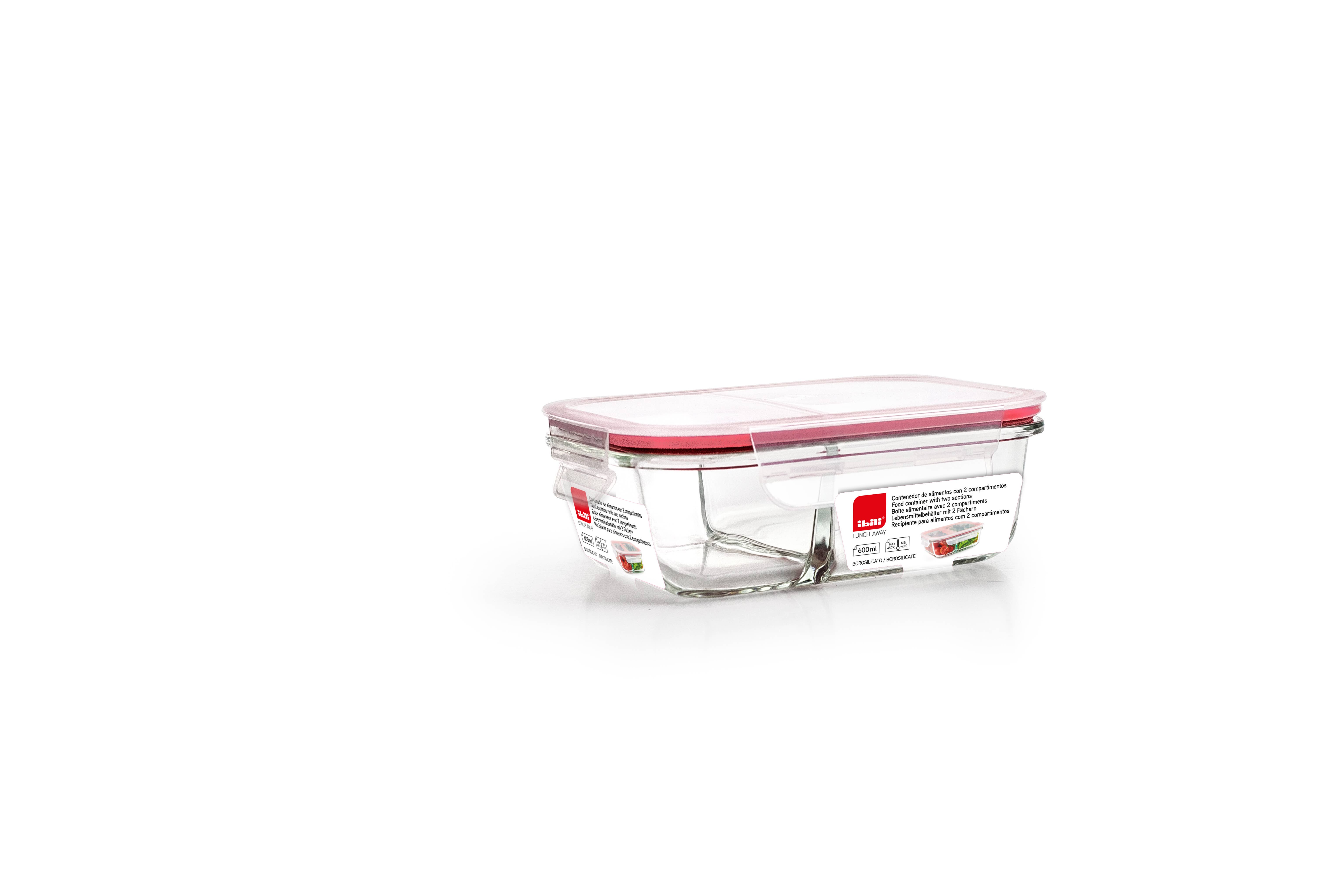 Ibili - Wholesale Food Storage Container - IBILI - 2-compartment food containers 600 ml0