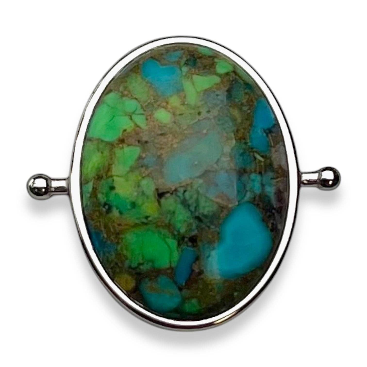 CONQUERing - Wholesale Cocktail/Statement Ring - "Water Lily Pond" Mosaic Stone Element0