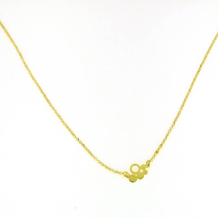 Yneda Jewels - Wholesale Pendant/Charm Necklace - Silver 925 necklace with circle design, sterling silver.4