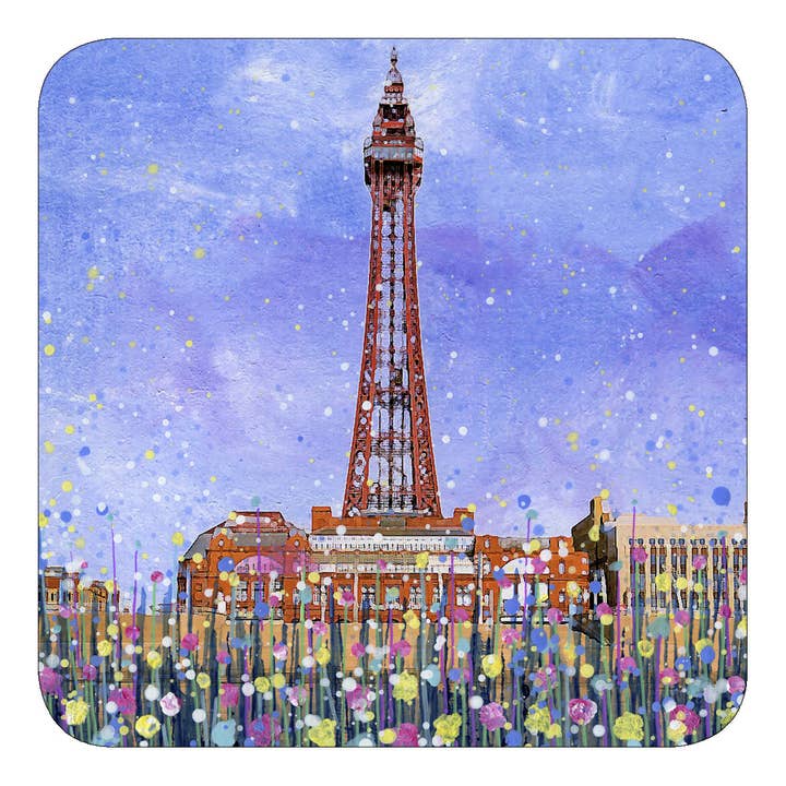 Blackpool Tower Coaster for wholesale by Emily Ward Art