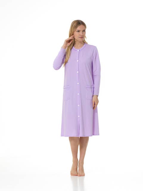 Buttoned Robe, Long Sleeve, With Pockets, LQ171472 for wholesale by Linclalor S.P.A.