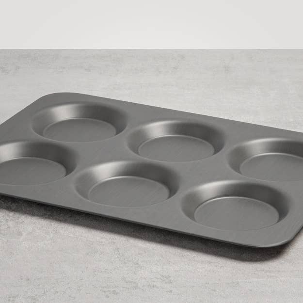 samuel groves – wholesale Baking dish – Mermaid Hard Anodised 6 Hole Yorkhire Pudding Tray6