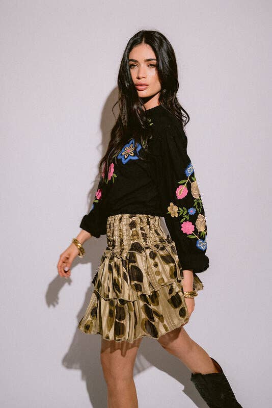 Piti Cuiti - Wholesale Blouse - Dames - LILI GREEN GEBORDUURDE BLOUSE3