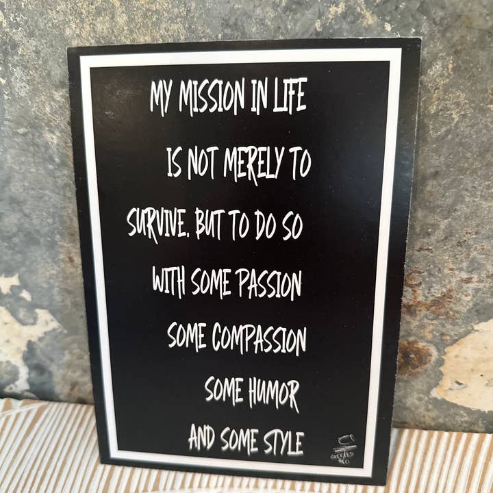 Misión en la vida. Impresión inspiradora para venta al por mayor de Crooked Halo