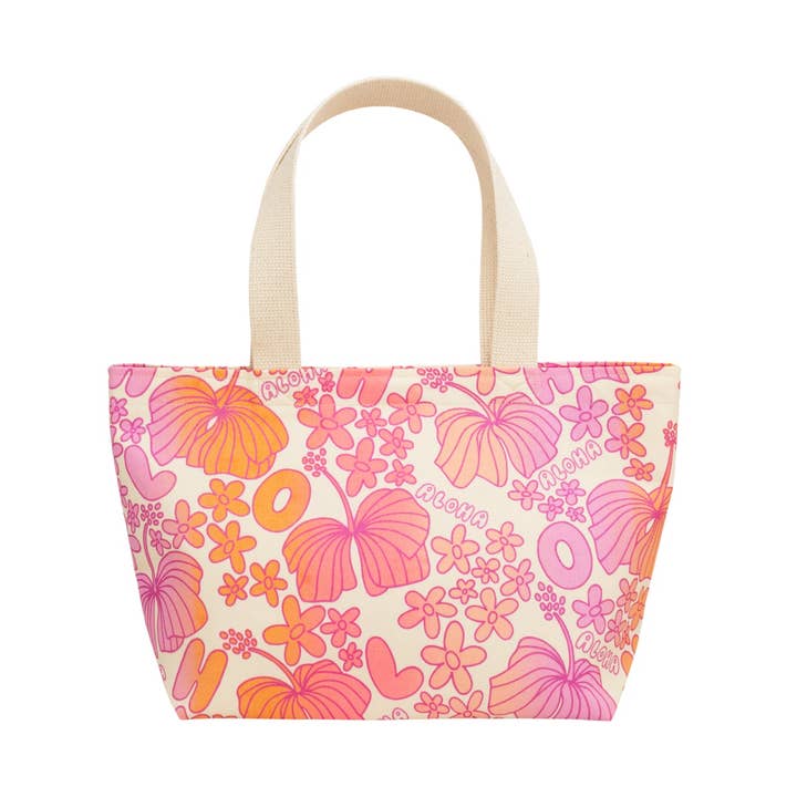 Mini Borsa da Spiaggia Tote • Aloha Dee-Lite • Bright Berry per la vendita all'ingrosso da parte di Jana Lam