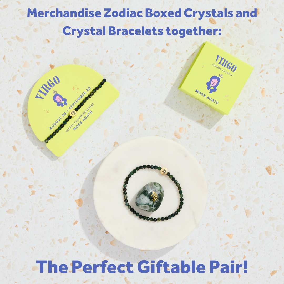 GeoCentral – wholesale Spiritual stone/crystal – Virgo Boxed Zodiac Crystal – Moss Agate2