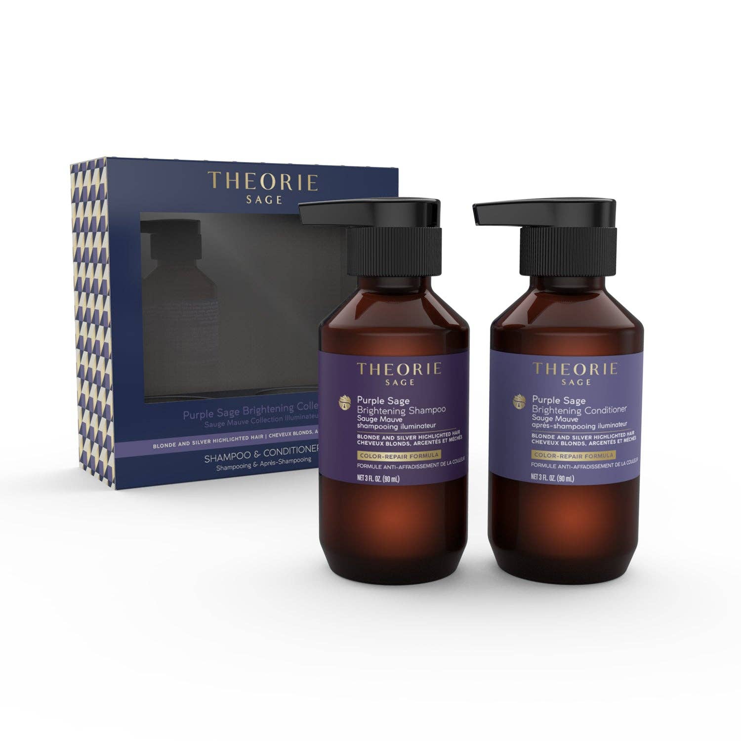 THEORIE - Wholesale Hair conditioner - Purple Sage Brightening Shampoo & Conditioner Travel Set2