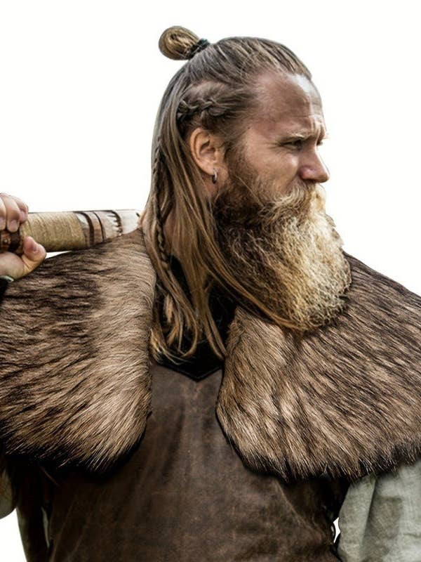 SALINA TRADING INC - Wholesale Costume - Men's - Men's Viking Faux Fur Cloak Medieval Warrior Cape6