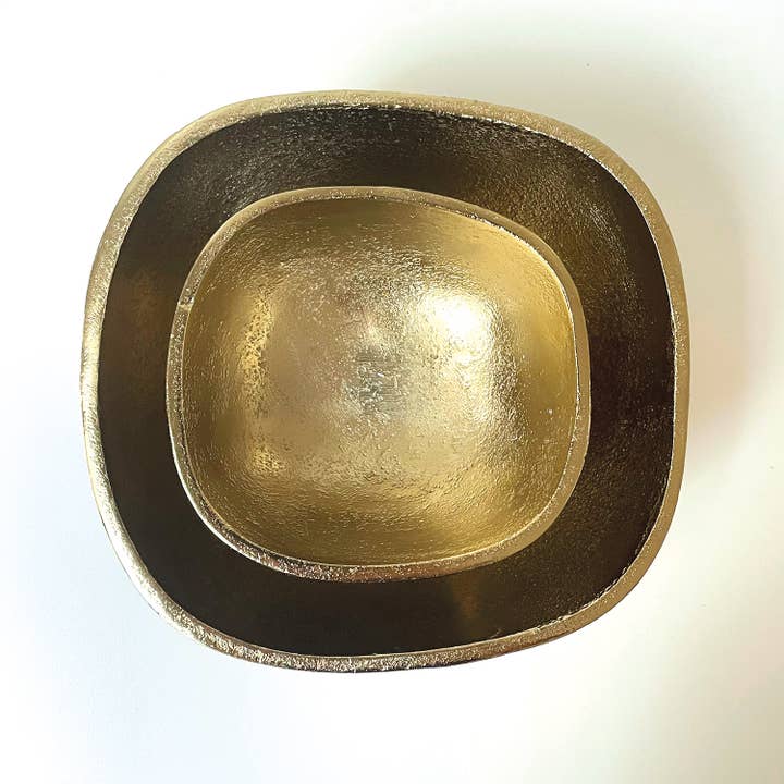 Opjet Paris - Wholesale Decorative Tabletop Object - Juliette square pm gold dish L13 P13 H6cm2