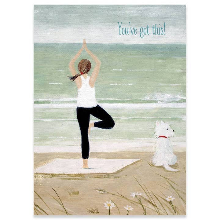 TREE POSE EMPOWERMENT GREETING CARD 4.5 x 6.25" for wholesale by Calypso Cards LLC