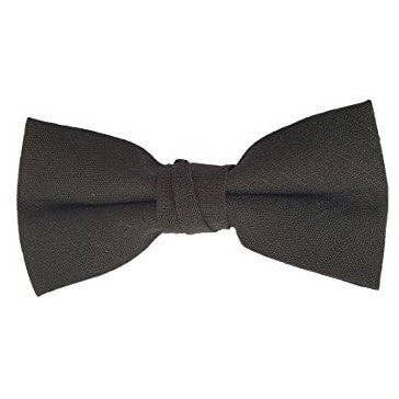 Nœud papillon ajustable pré-noué pour tout-petit en lin uni, coton, polyester, brillant (plusieurs styles) pour la vente par Born To Love