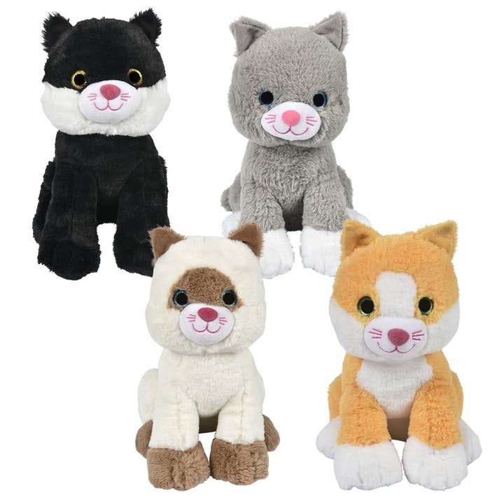 Brinquedo de Peluche Gato Sentado 11in Asmt - LLB Toys por atacado de La Luna Bella - Toys