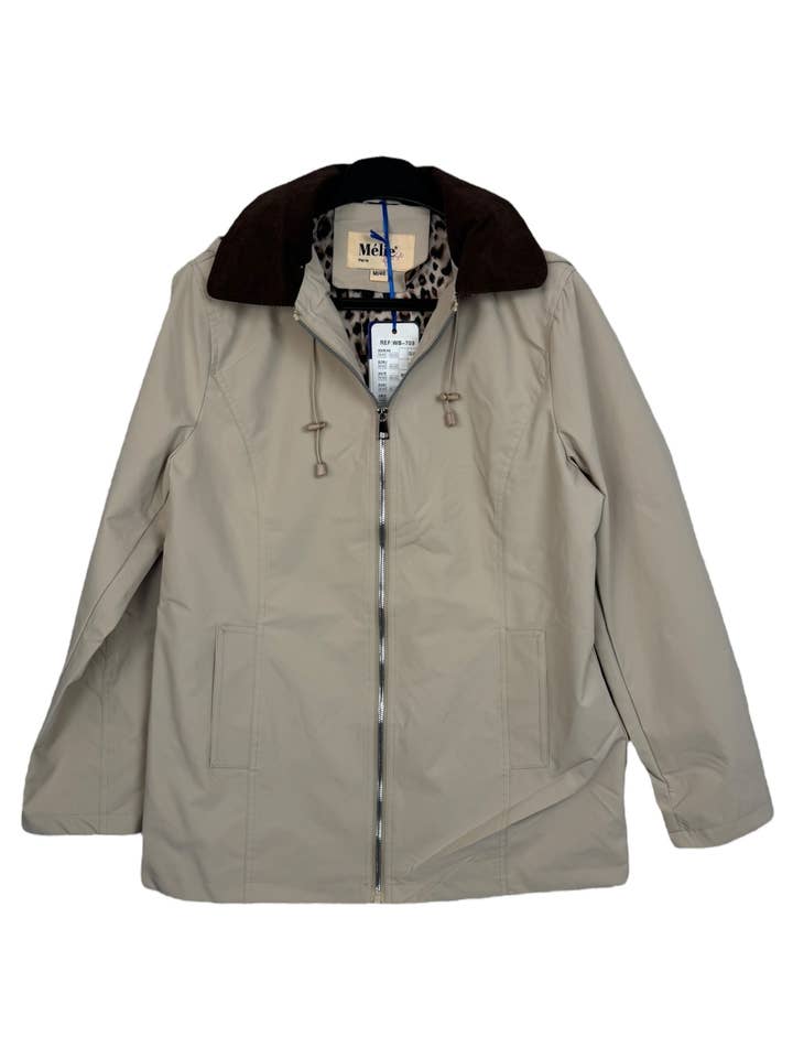 Plus Size - Letvægtsjakke med Barbour-krave - WB709 for engroshandel hos Saturne Paris - BIG SIZE EXCLUSIVE