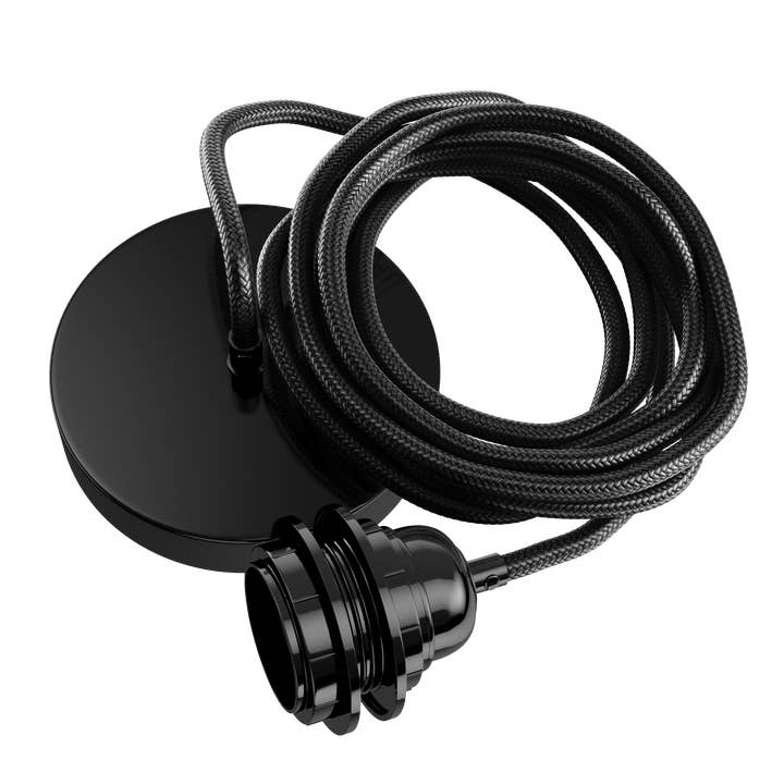 Hang 1 - Suspension plafonnier 2.5m 1 lumière Noir pour la vente par Hoopzi