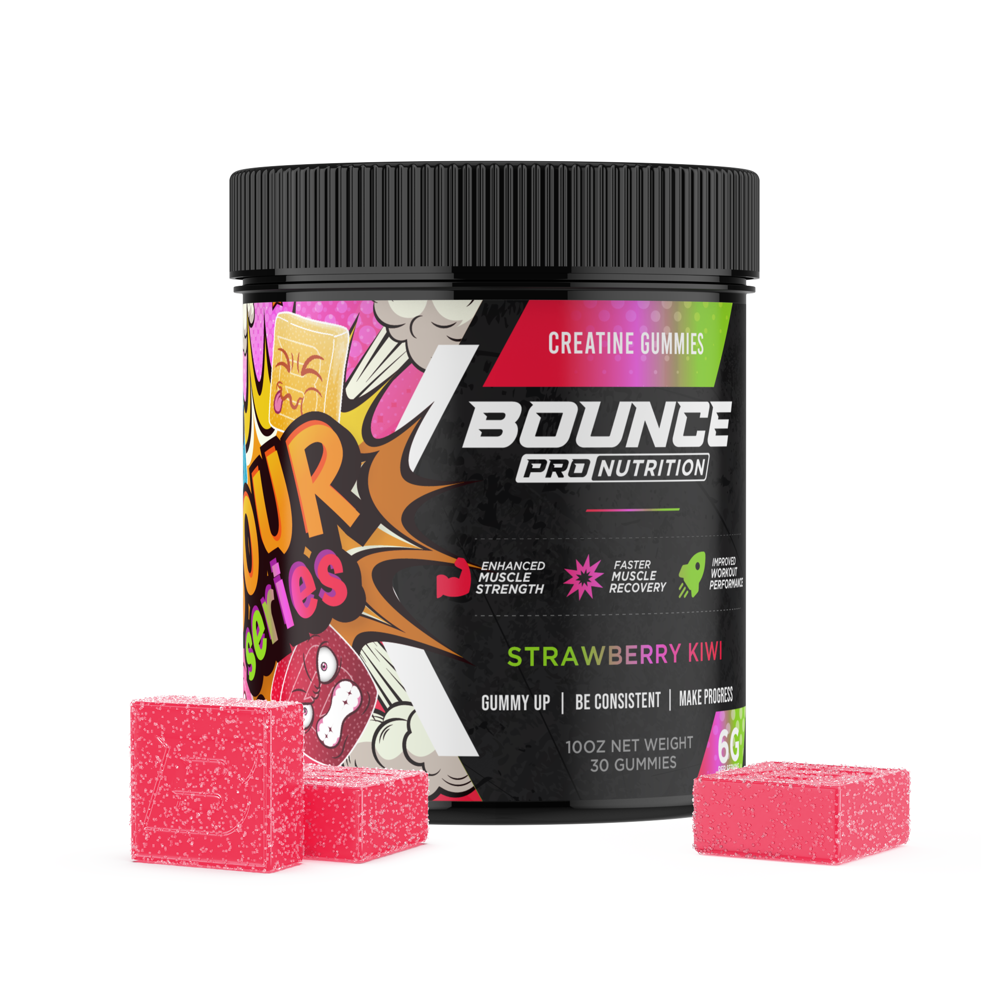 Bounce Nutrition - Wholesale Oral Supplement/Vitamin - Creatine Gummies - Sour Series9
