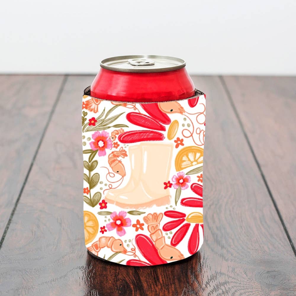 on the Bayou - Wholesale Drink Huggers & Koozies - Shrimp floral shrimp festival koozies1