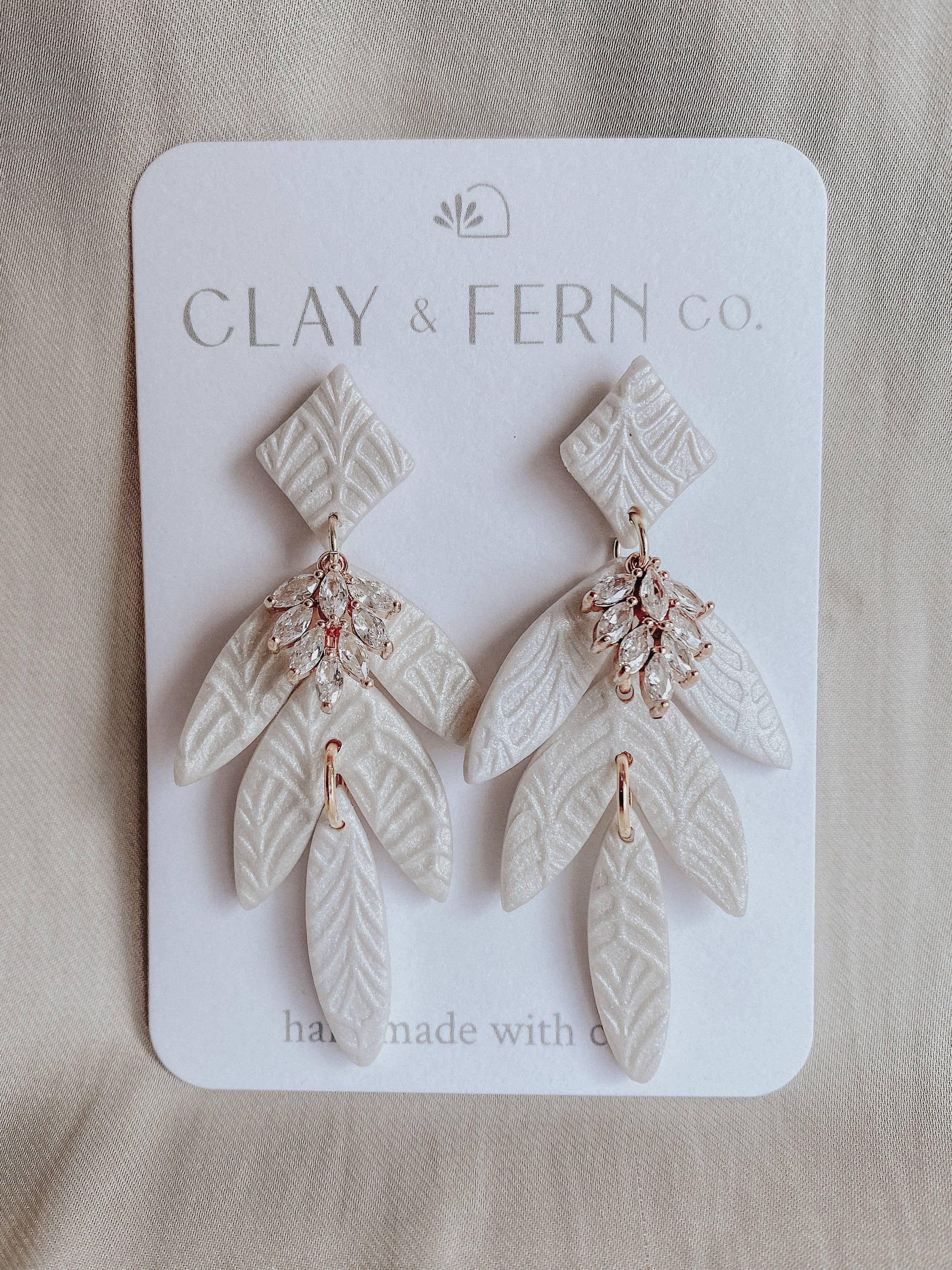 Clay & Fern Co. - Wholesale Dangle Earrings - Calla Earrings - Gold | Boho Wedding Jewelry1