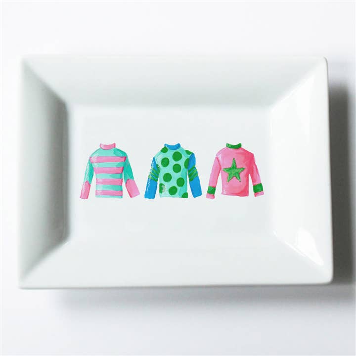 Mini-plat Jockey Silks pour la vente par Dishique